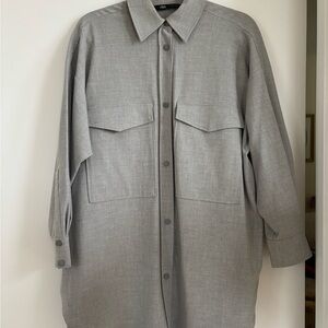 Zara Women's Gray Shirt Jacket
